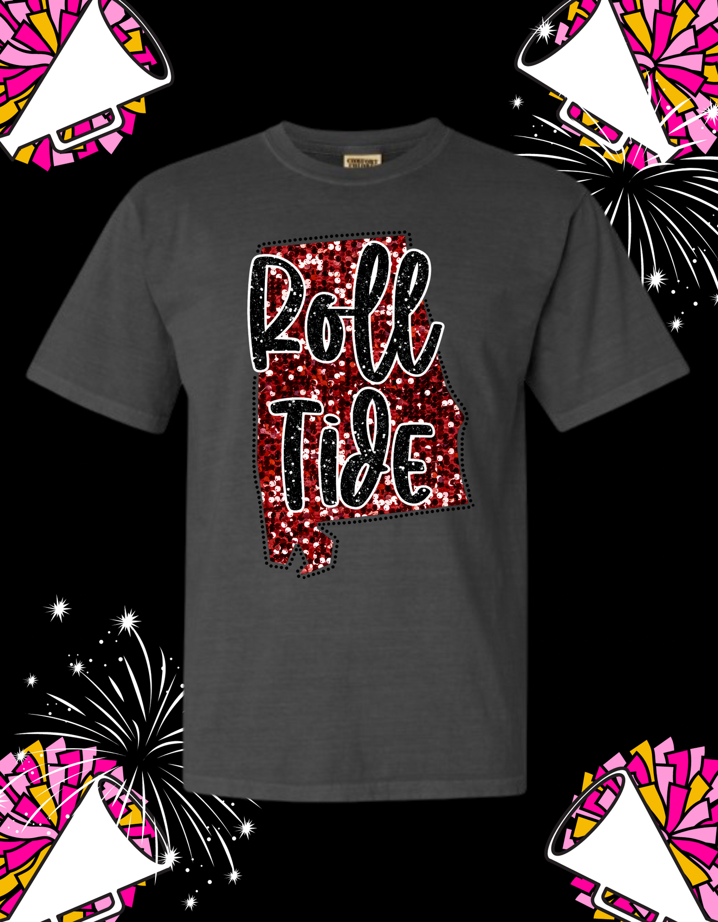 Faux Glitter Alabama Tee