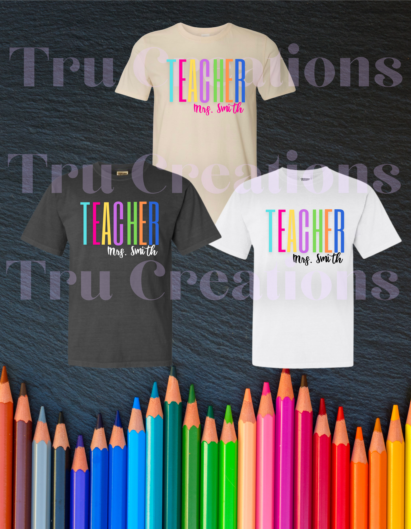 Colorful Teacher Tee
