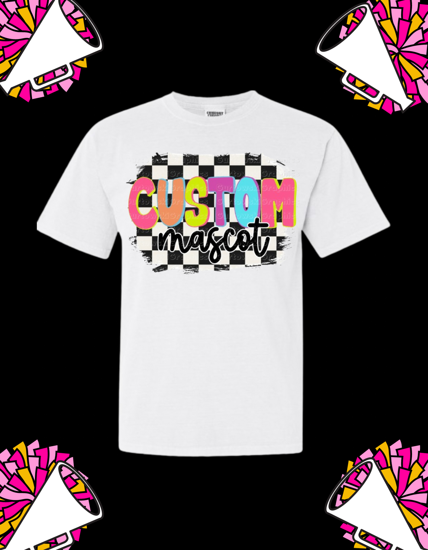 Checkered Custom Mascot Tee