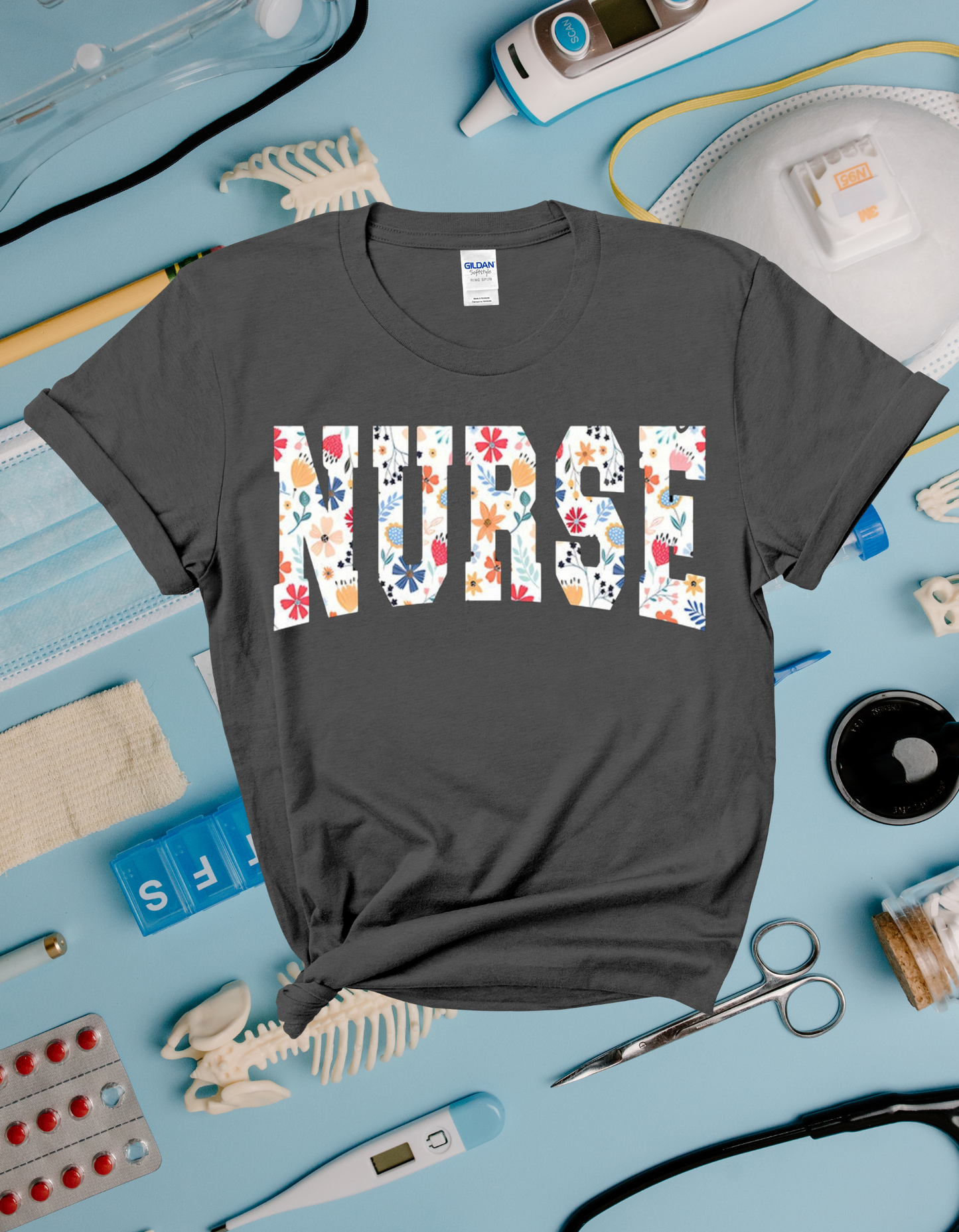 Floral Nurse Tee