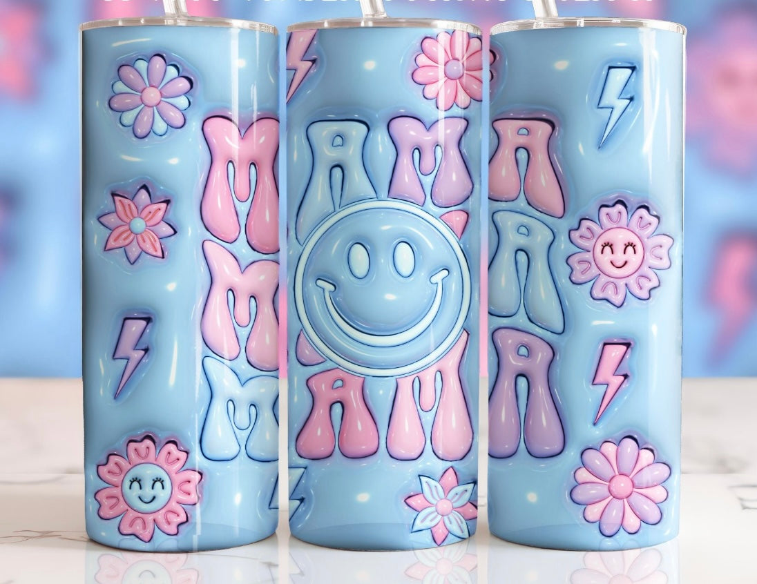 Pink & Blue Mama Tumbler