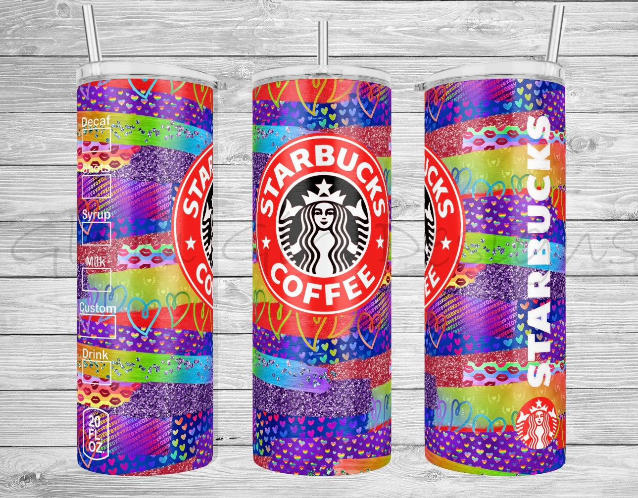 Rainbow Starbucks Tumbler