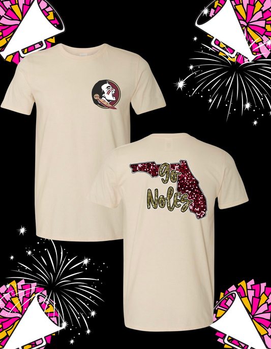 Faux Glitter Go Noles Tee