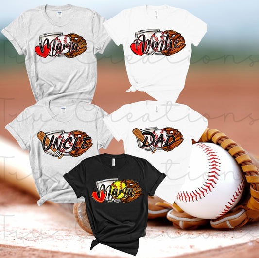 Kids Custom Name Baseball Tee