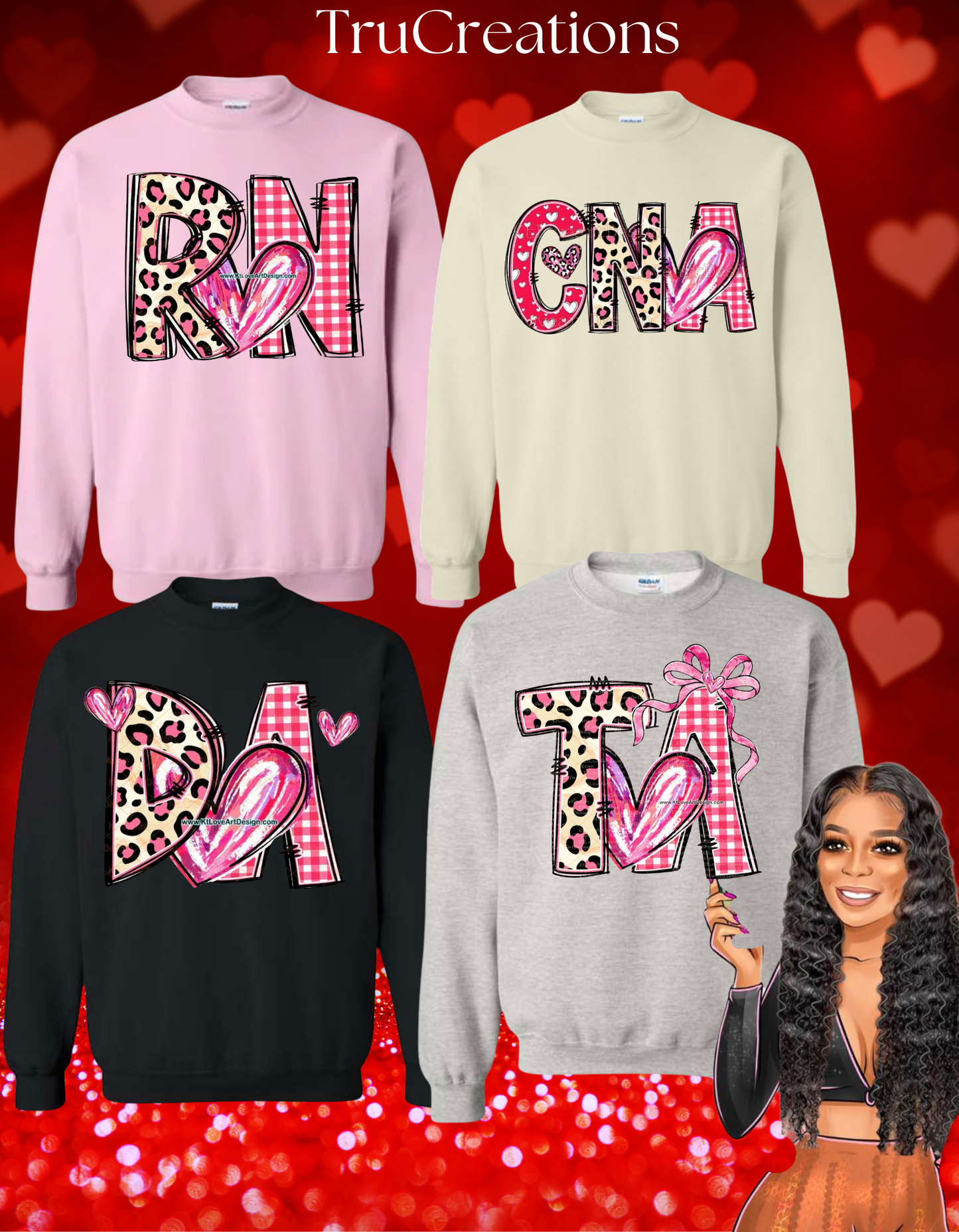 Custom Cheetah + Plaid Title Sweatshirt