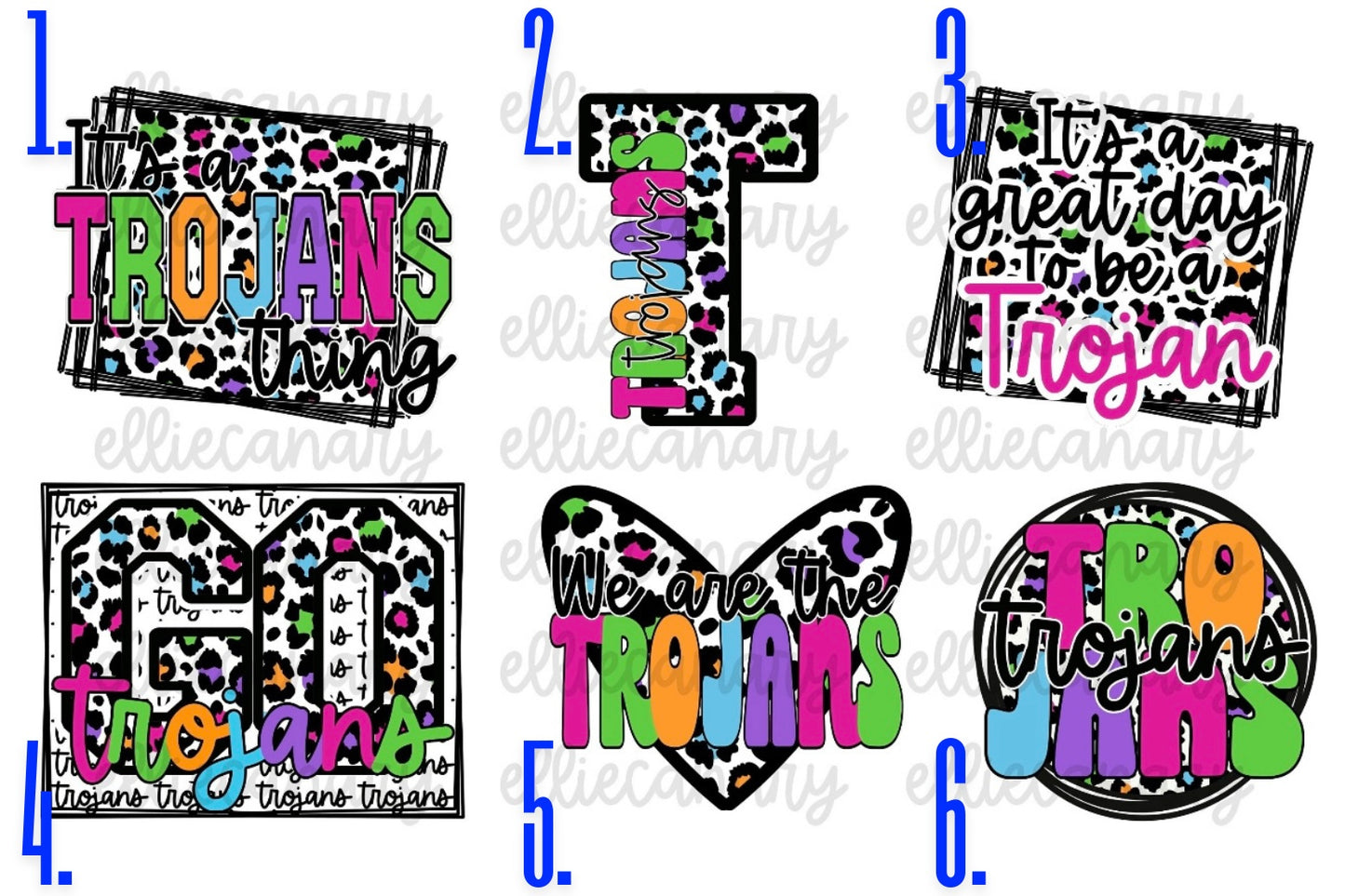 Colorful Leopard Mascot Tee