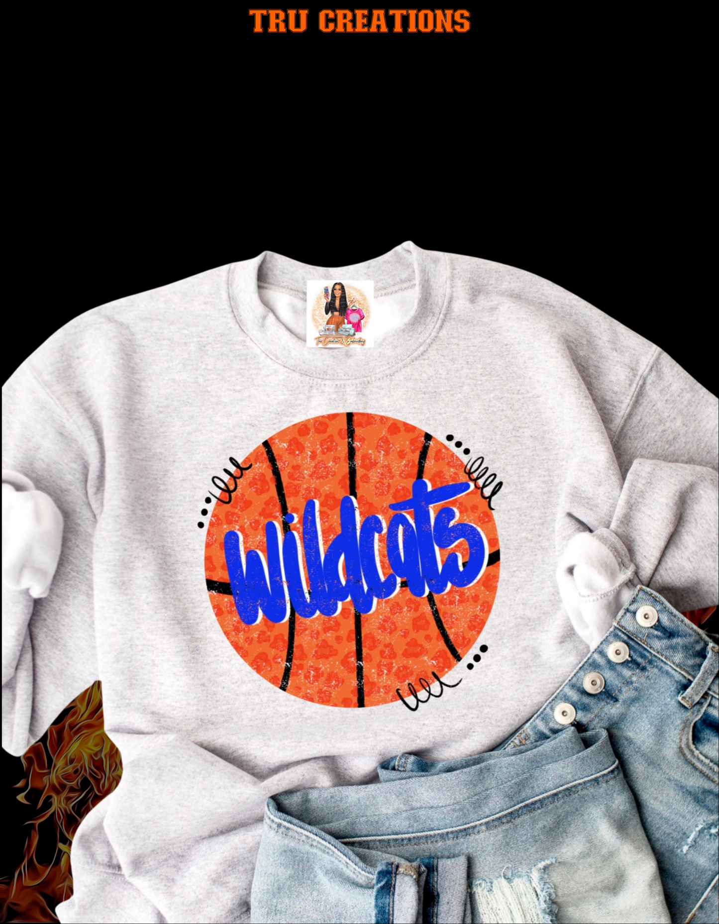 Leopard Basketball Mascot Sweatshirt