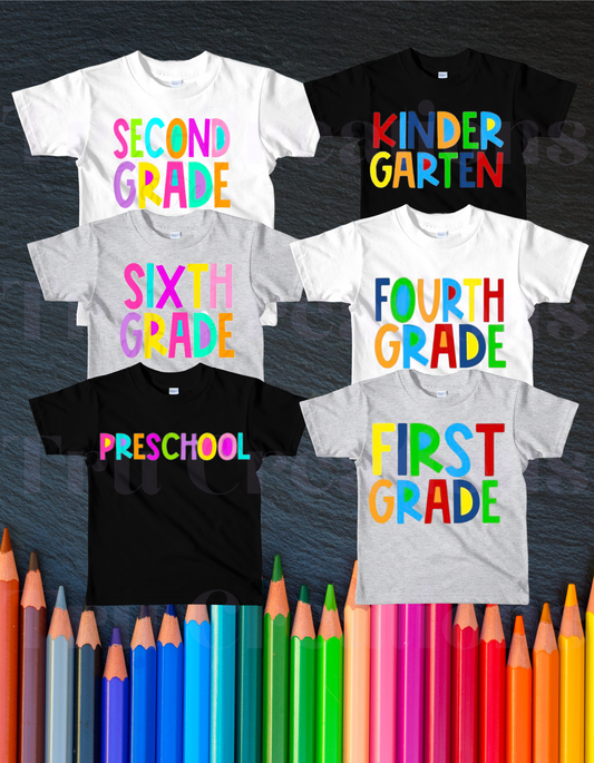 Kids Colorful Grade Tee