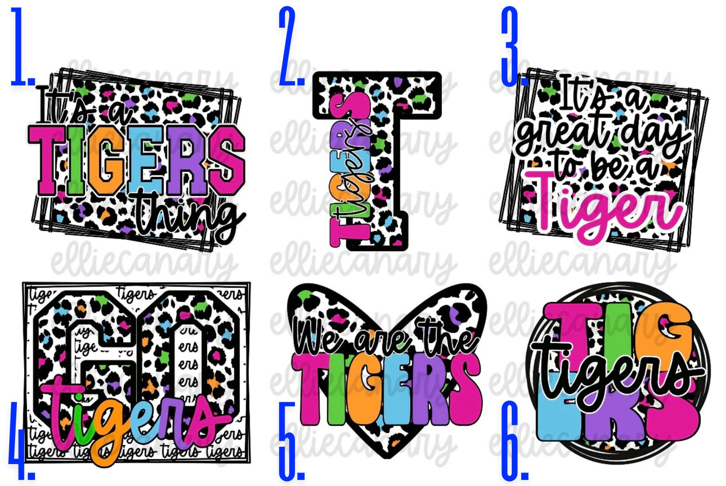 Colorful Leopard Mascot Tee