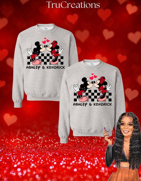 Custom Couples Mouse Sweatshirt