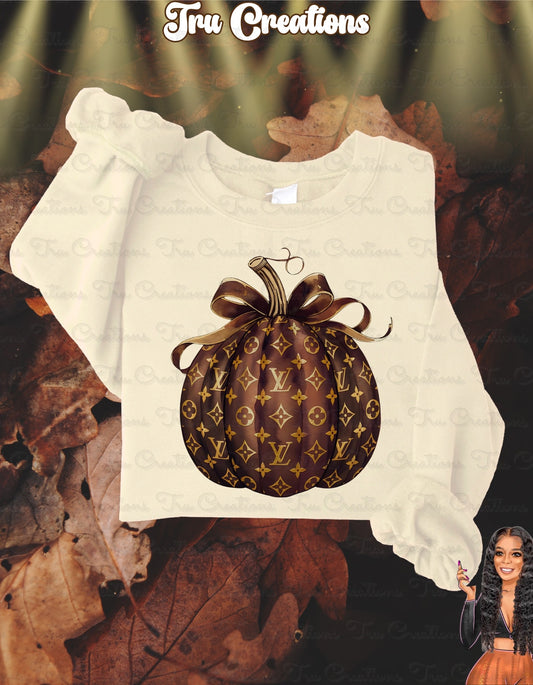 Designer Inspired Pumpkin Sweatshirt