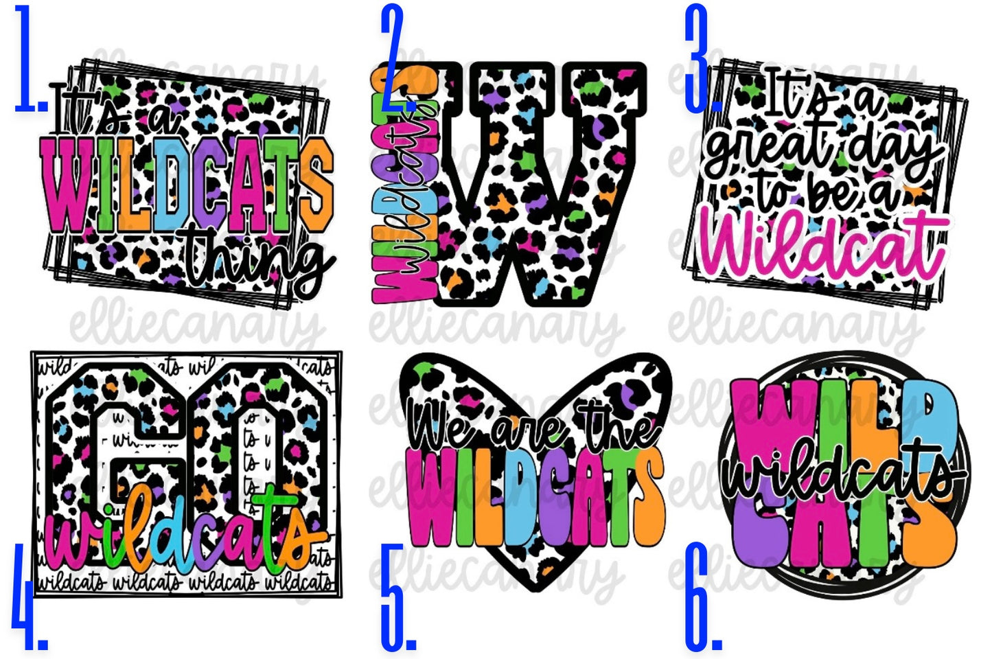 Colorful Leopard Mascot Tee