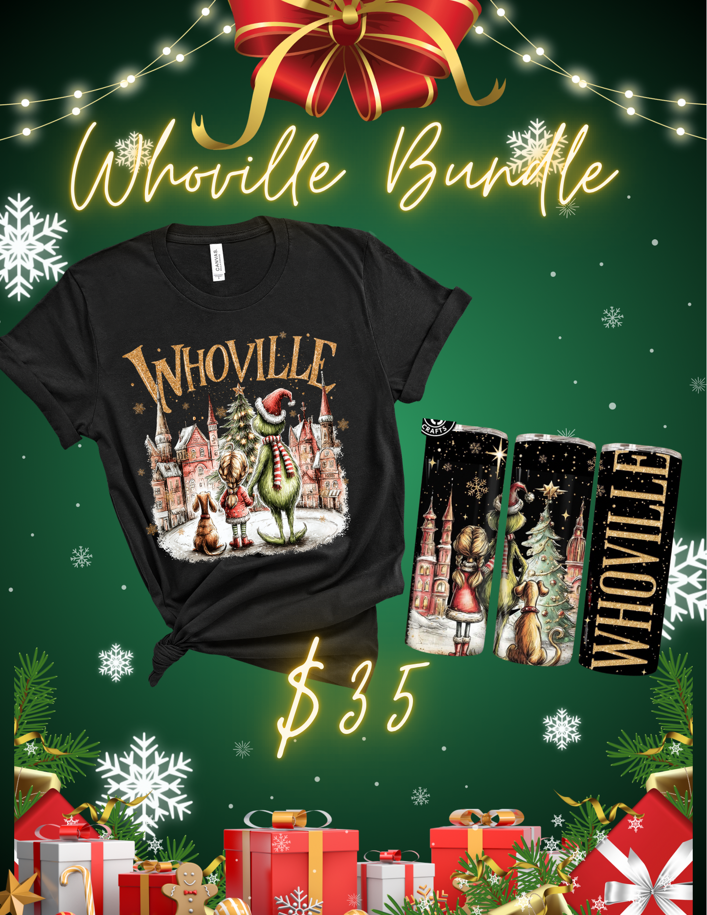 Whoville T-Shirt & Tumbler Bundle