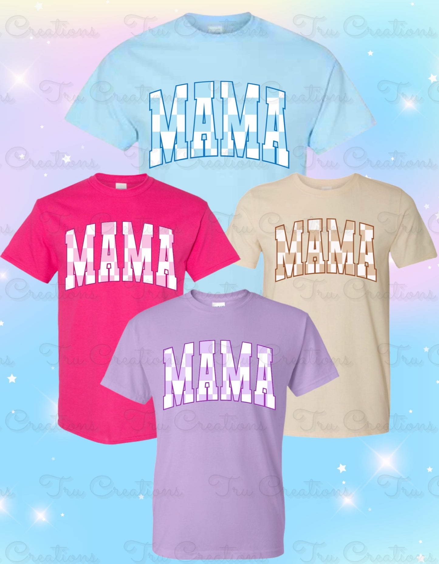 Checkered Mama Tee