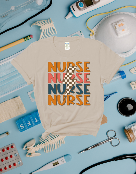 Nurse Lightning Bolt Tee