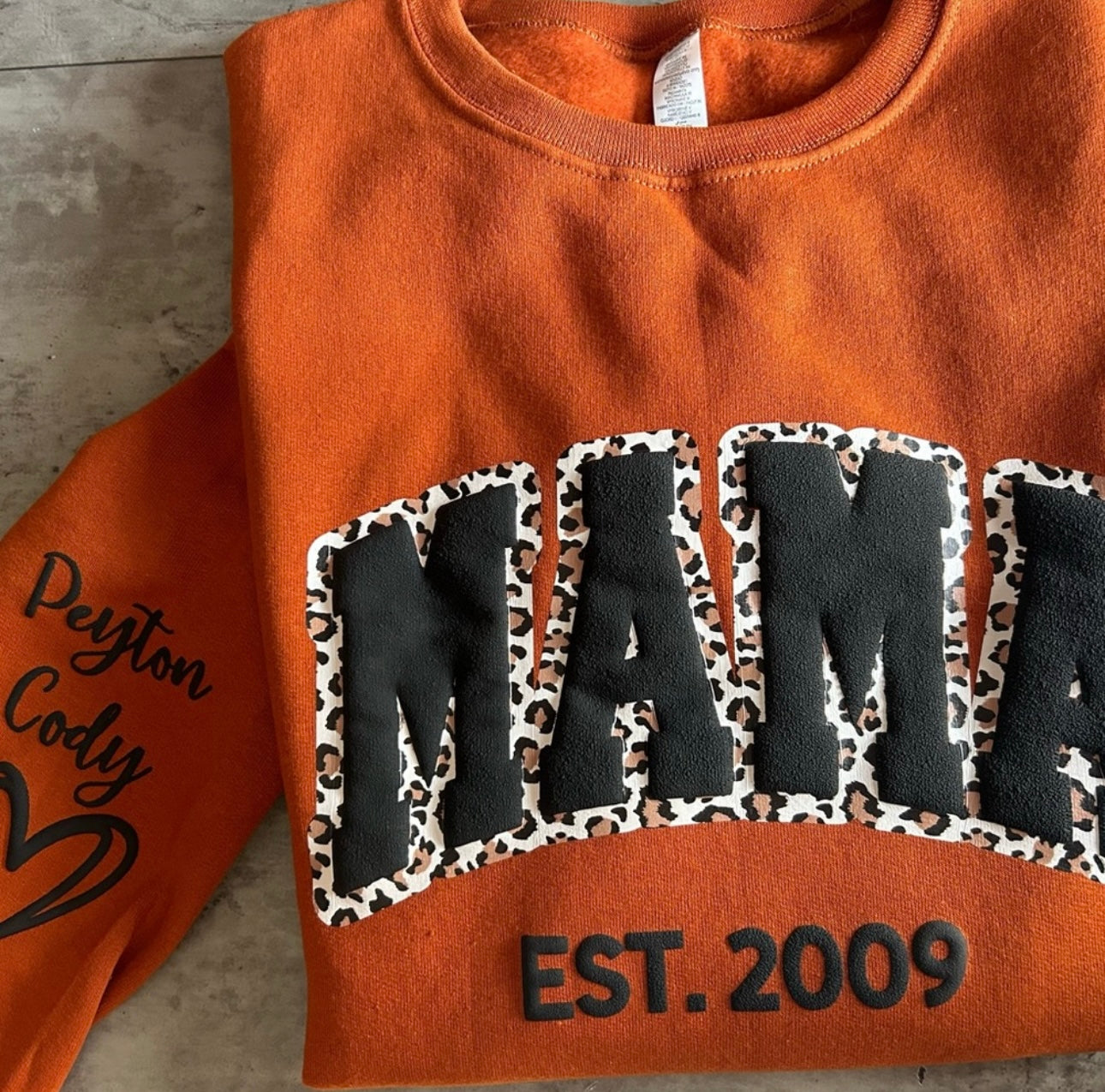 Custom Puff & Cheetah Vinyl Sweatshirt