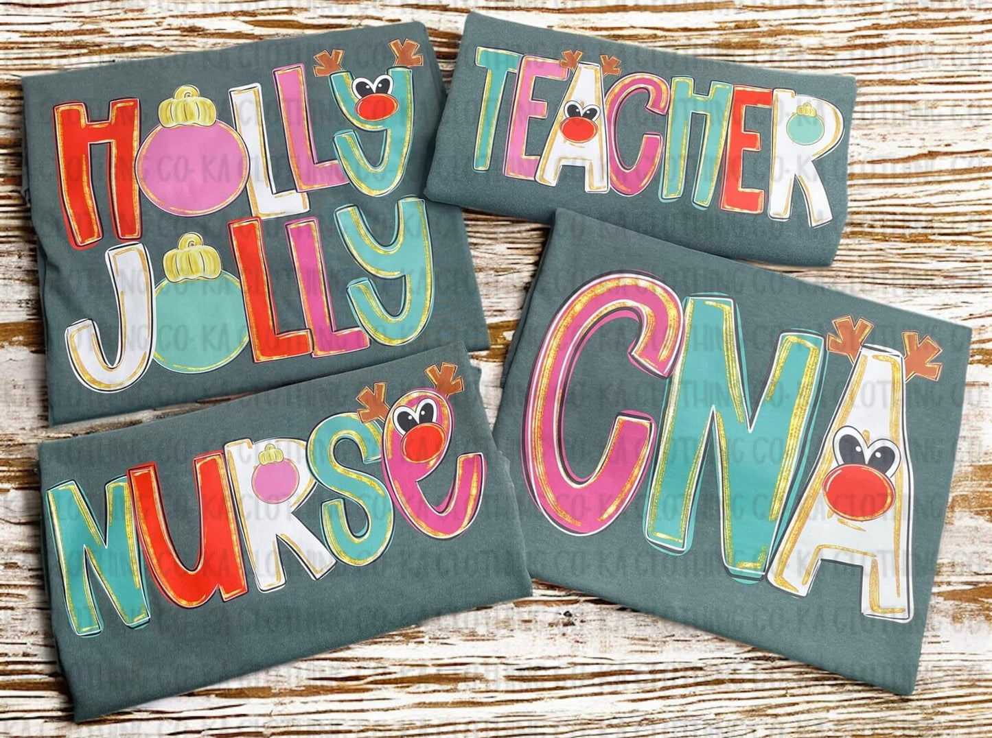 Custom Christmas Reindeer Tee