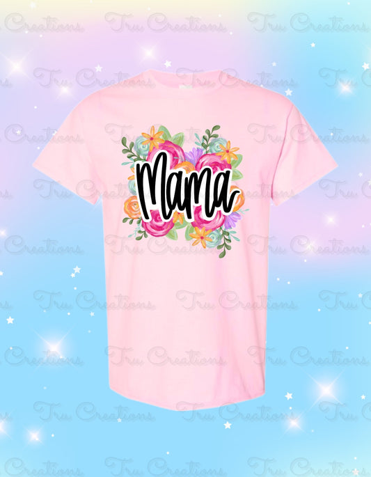 Custom Floral Name Tee