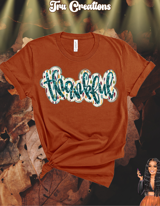 Sequin Thankful Tee