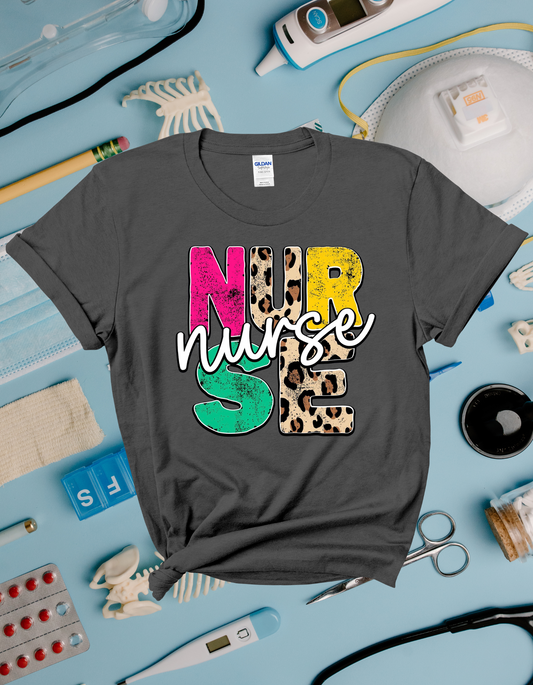 Nurse Leopard Tee