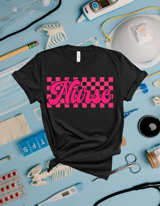 Checkered Nurse Tee