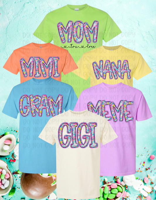 Floral Custom Name Tee