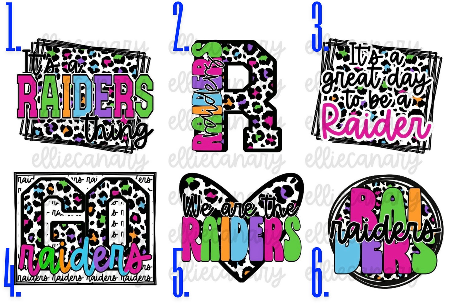 Colorful Leopard Mascot Tee