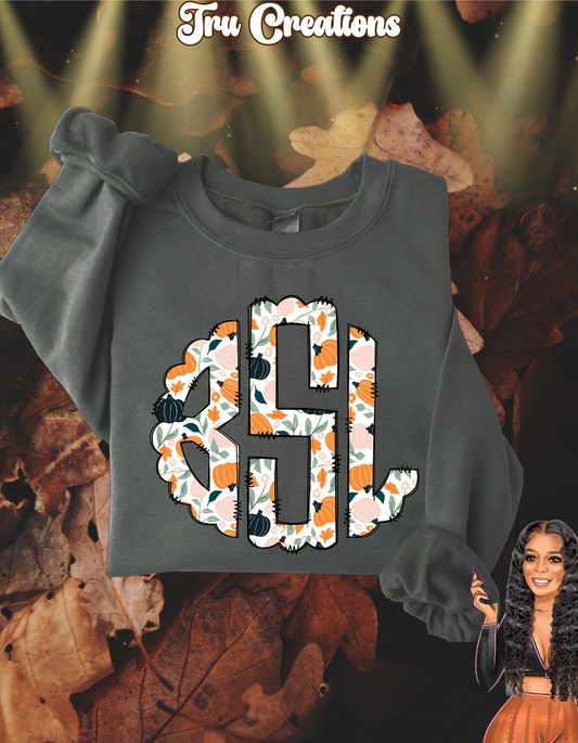 Pumpkin Monogram Sweatshirt