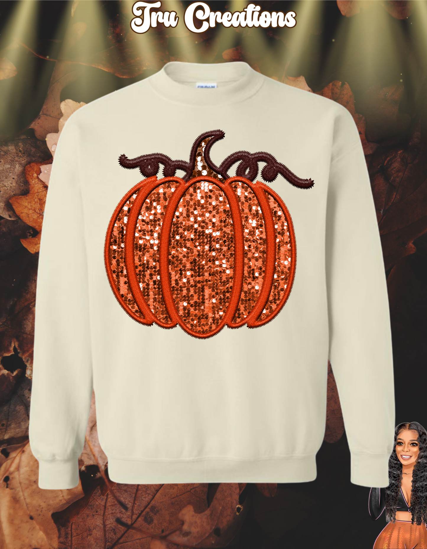 Sequin Pumpkin Sweatshirt