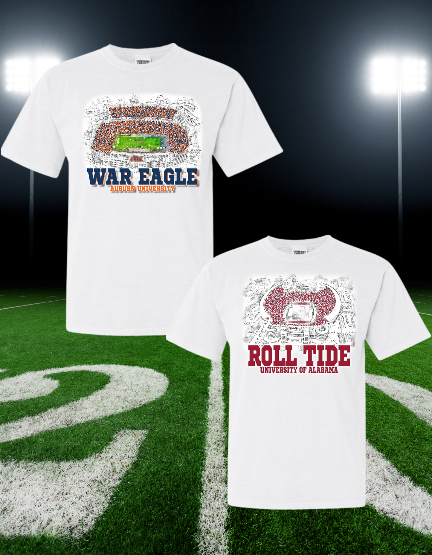Alabama/Auburn Stadium T-Shirt