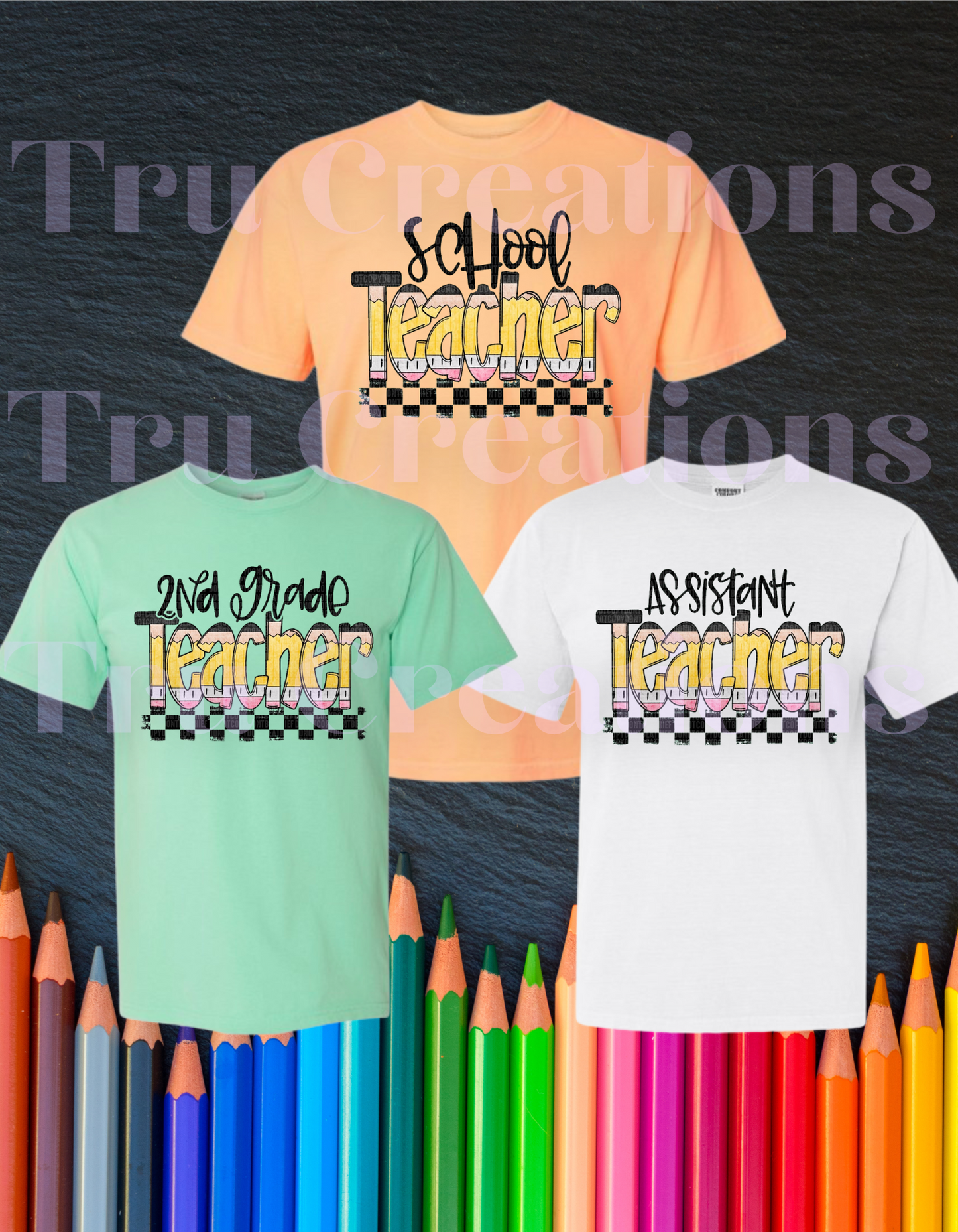 Custom Checkered Teacher Tee