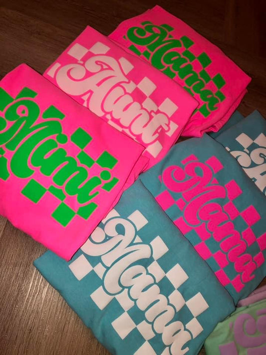 Comfort Color Puff Checkered Tee