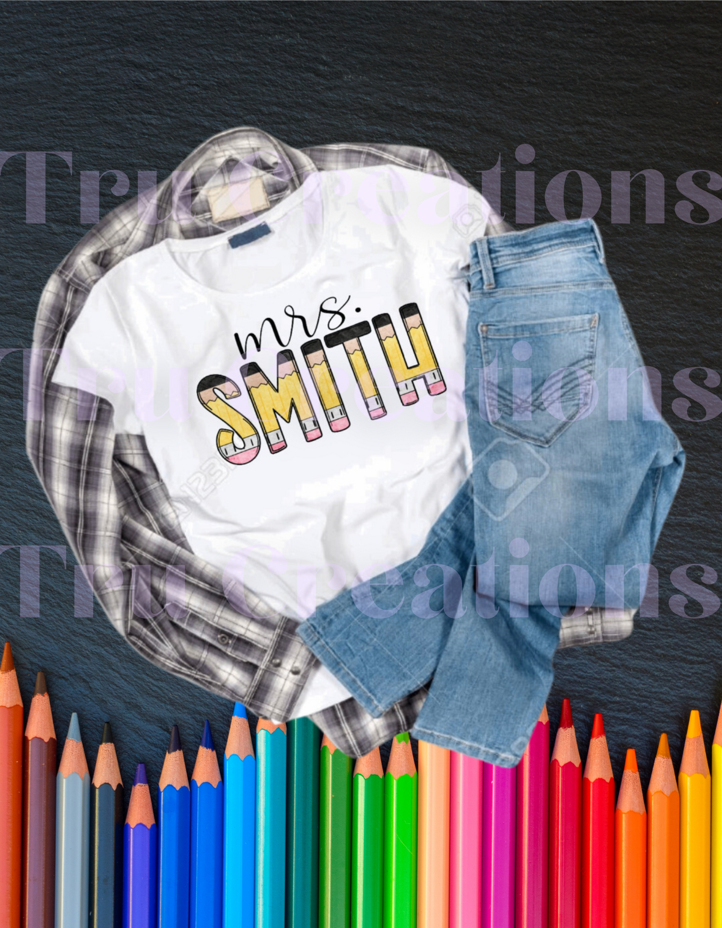 Custom Teacher Pencil Tee