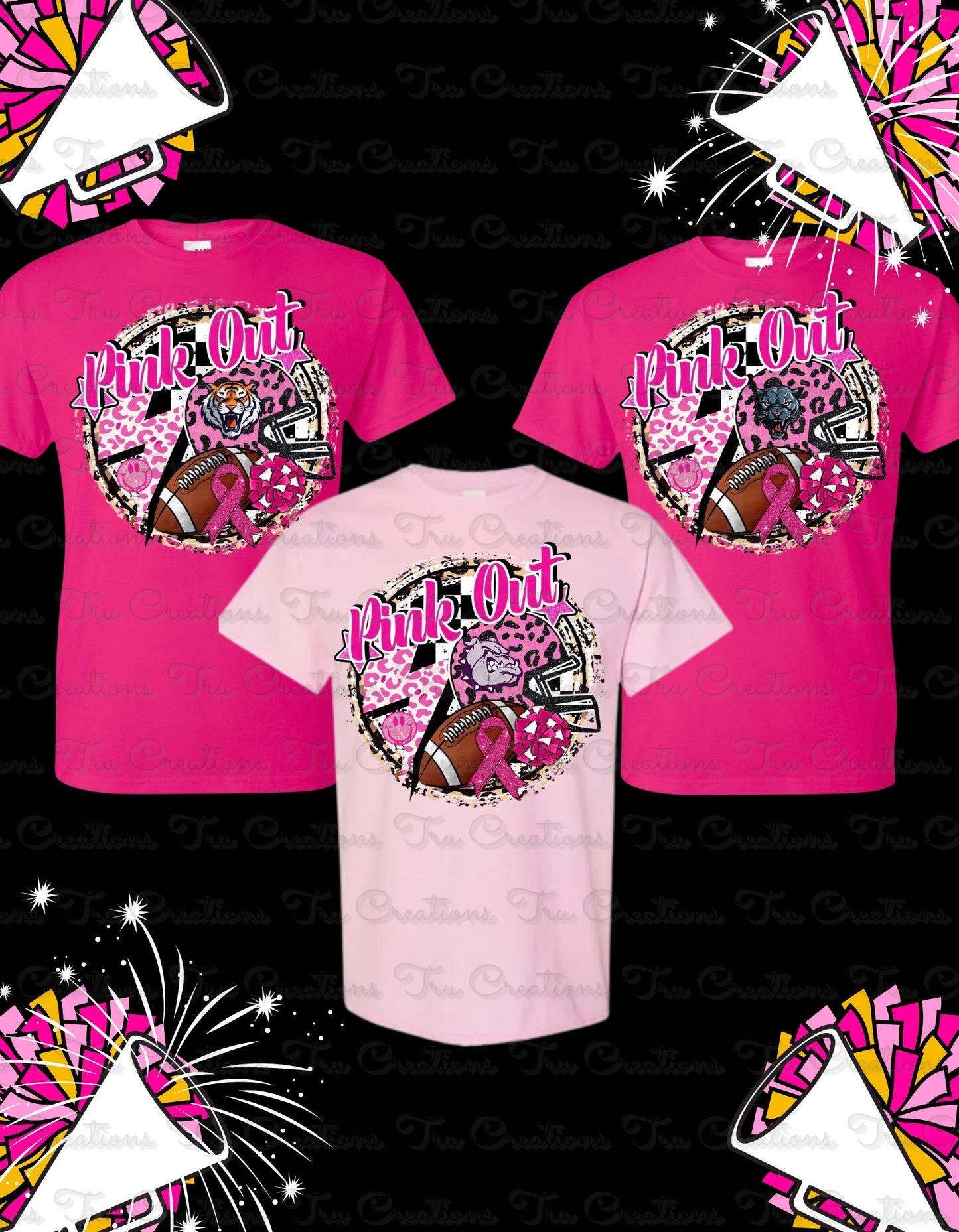 Mascot Pinkout Football Tee