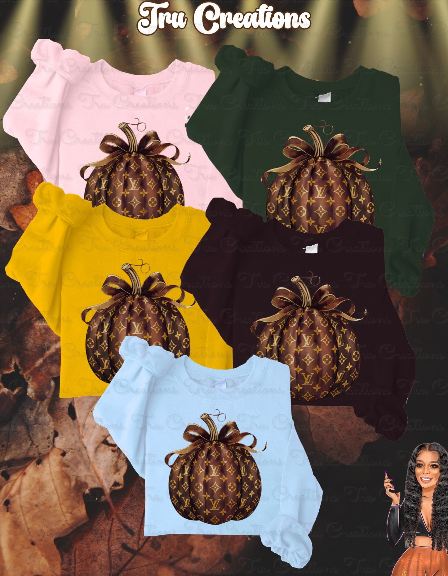 Designer Inspired Pumpkin Sweatshirt