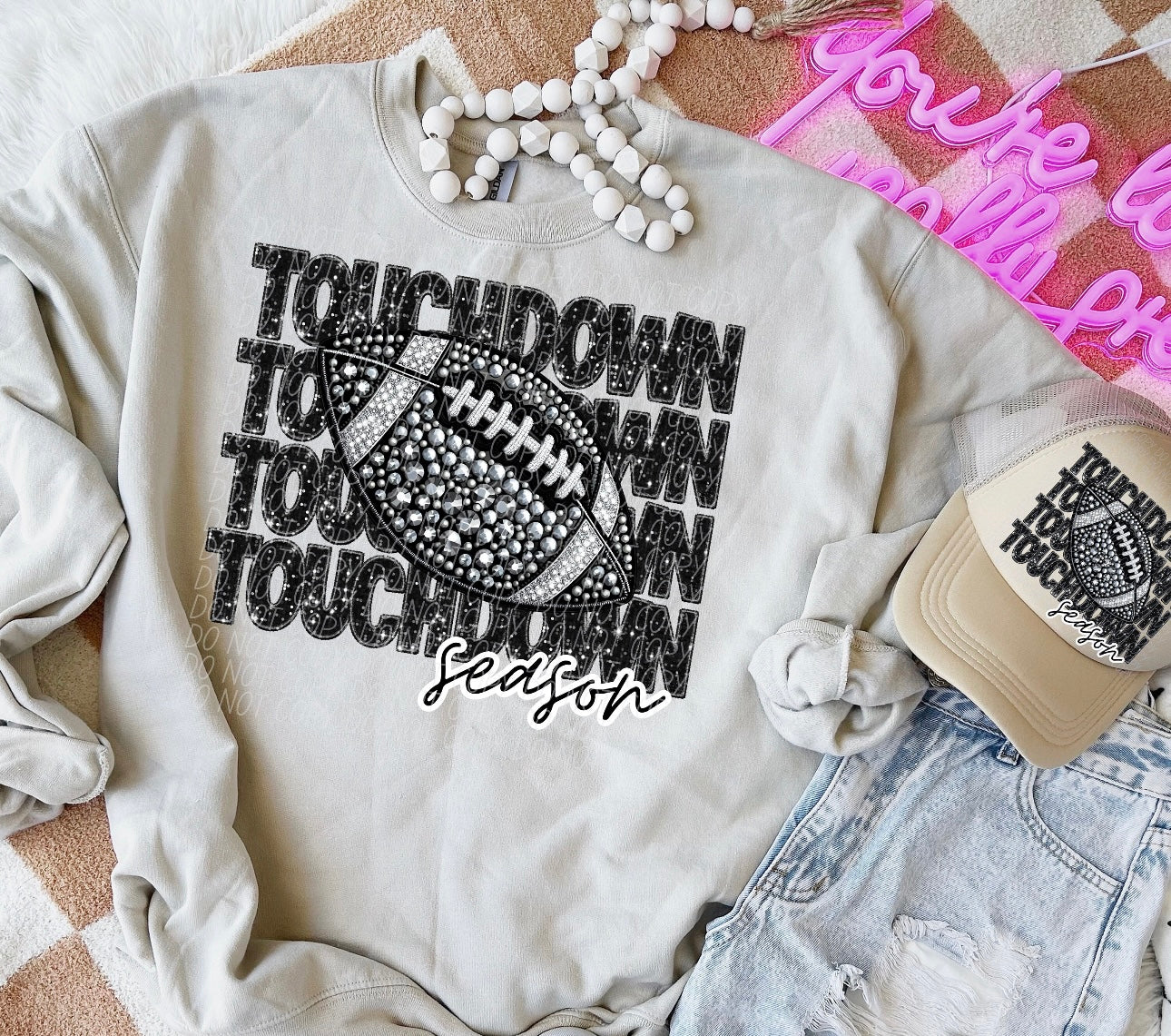 Rhinestone Touchdown Szn Sweatshirt