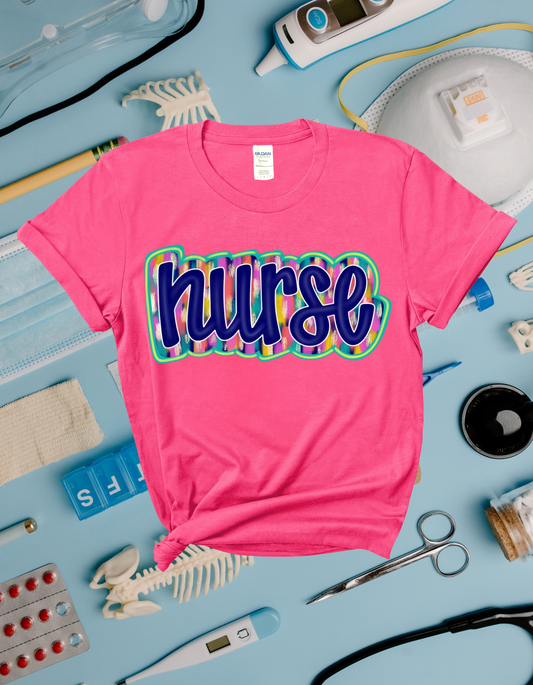 Colorful Nurse Tee