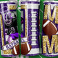 Glitter Football Tumbler w/ Picture