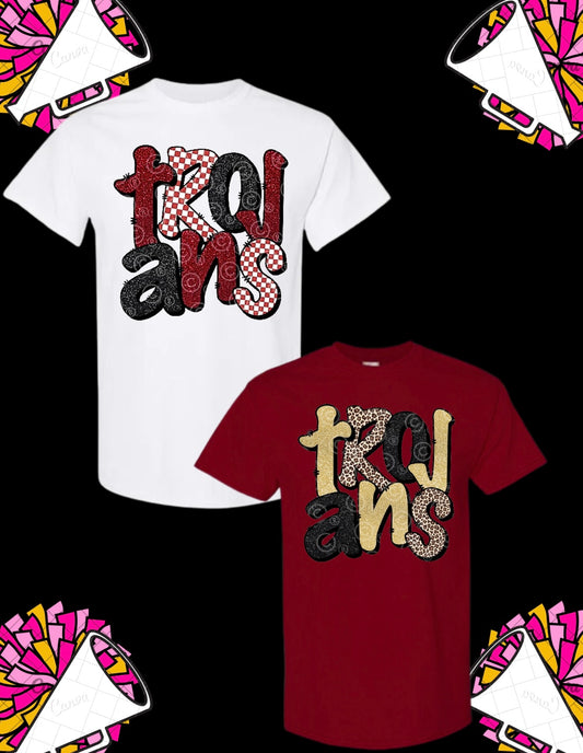 Trojans Cheetah & Glitter Tee