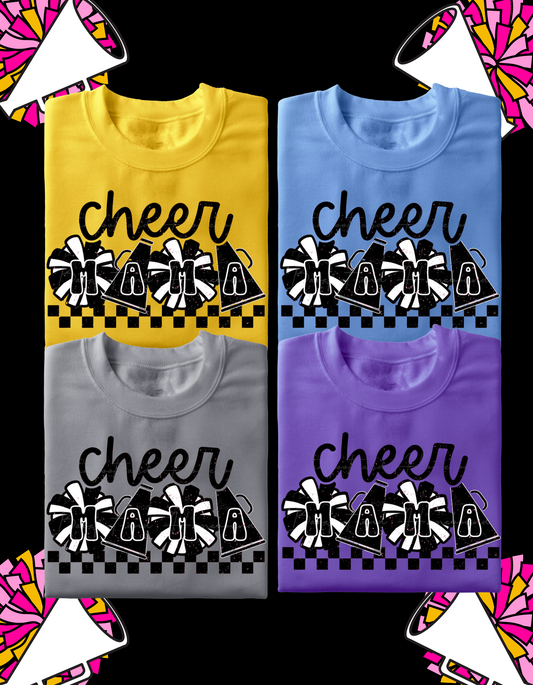 Checkered Cheer Mama Tee