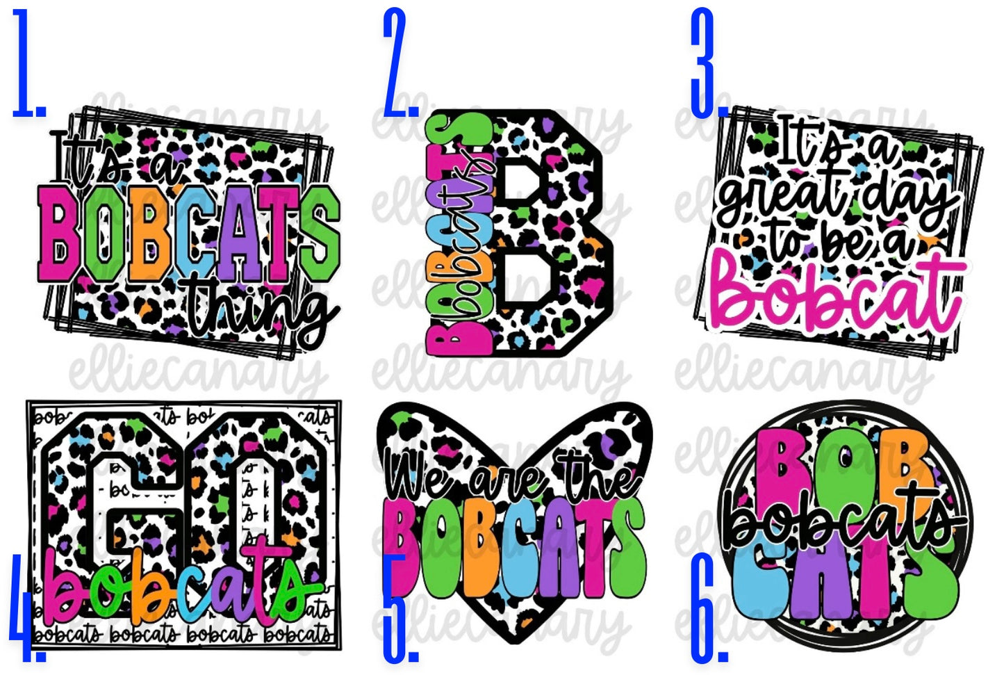 Colorful Leopard Mascot Tee