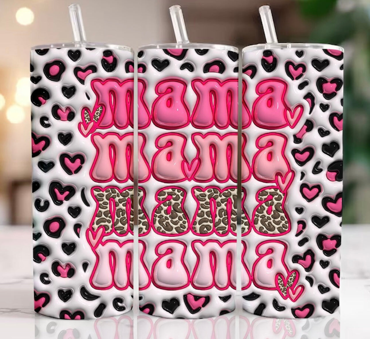 Leopard Print Mama Tumbler