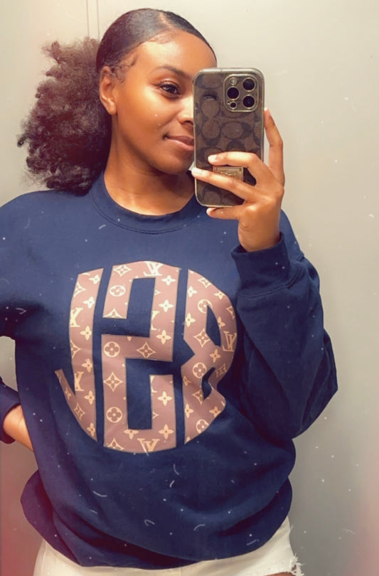 Designer Inspired Monogram Sweatshirt