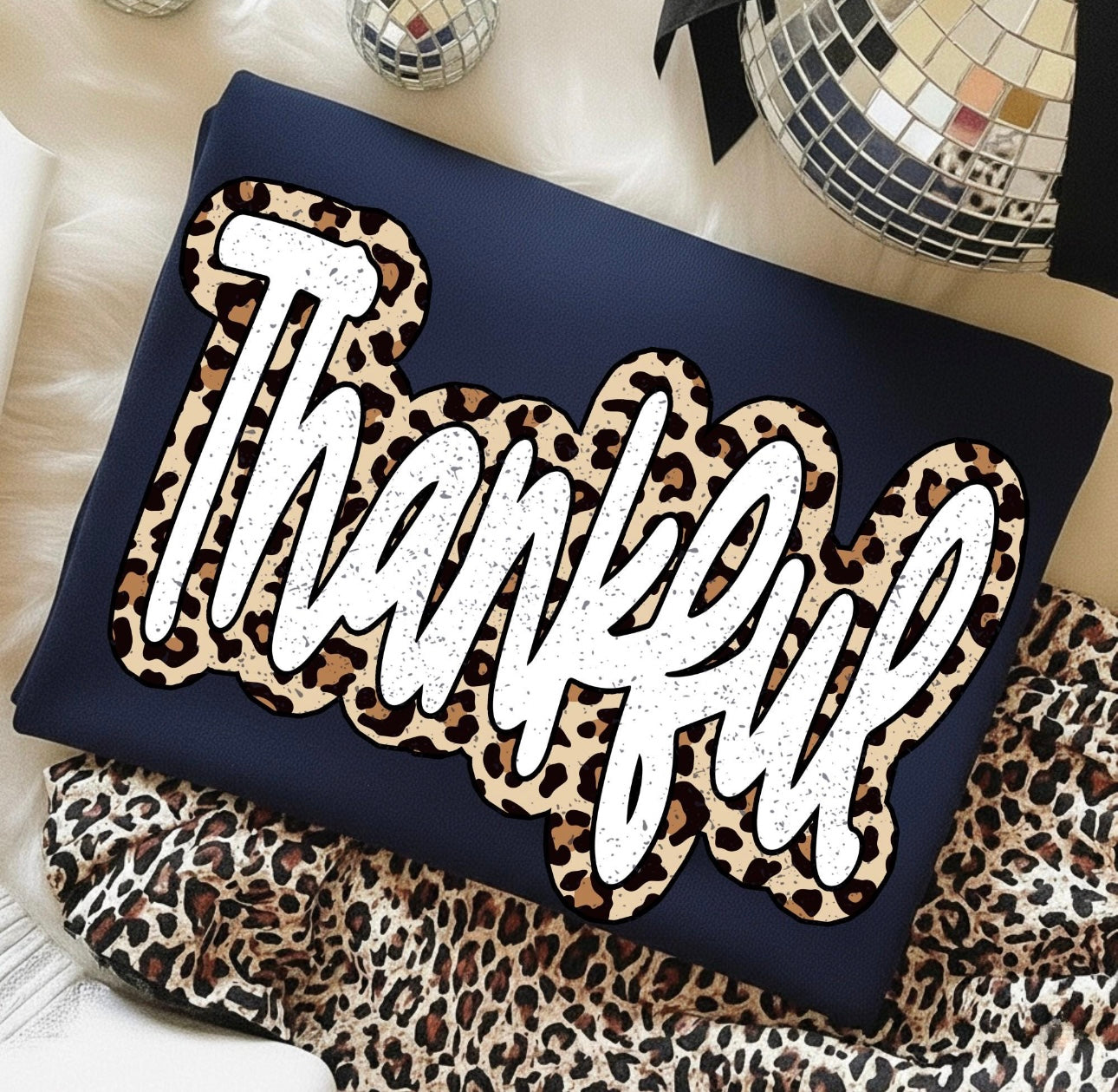 Leopard Thankful T-Shirt