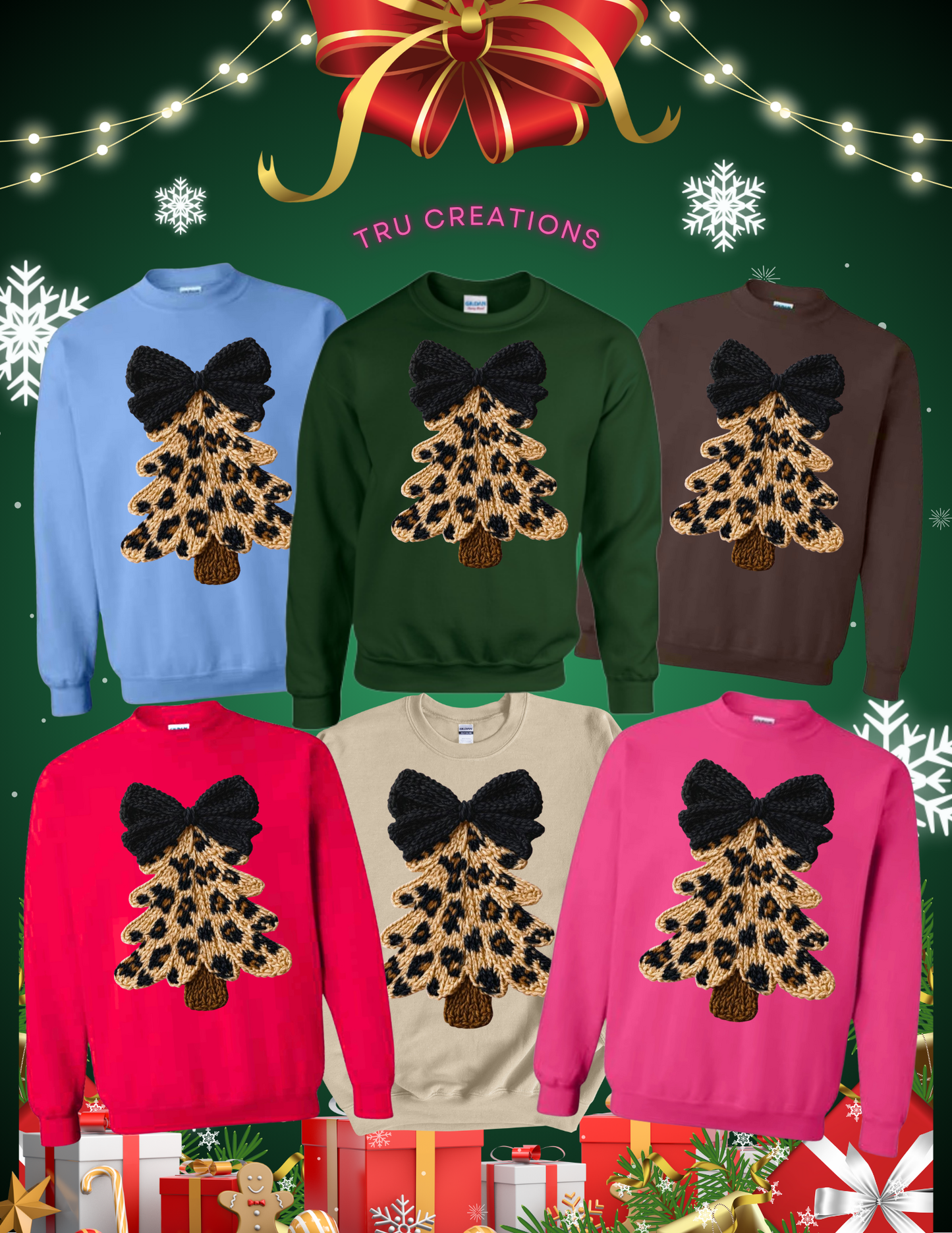 Leopard Christmas Tree Sweatshirt