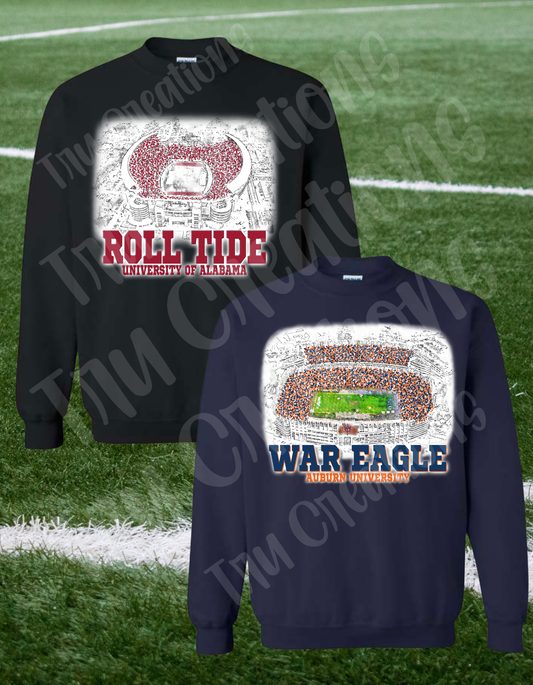 Bama/Auburn Stadium Sweatshirt