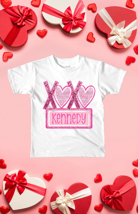 Personalized XOXO w/Glitter