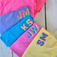 Neon Shadow Block Initial Tee