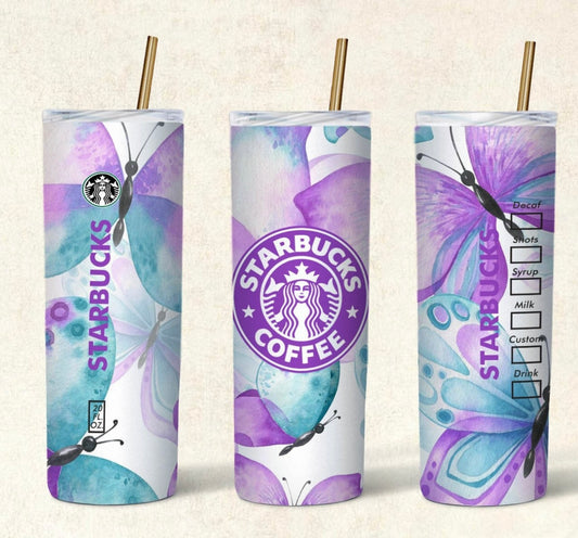 Butterflies Starbucks Tumbler