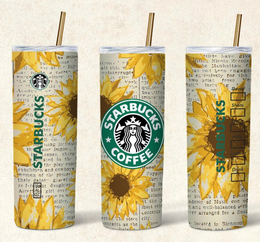 Sunflower Starbucks Tumbler